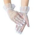 thumbnail image 1 of JFGHDG Mesh Arm Sleeves Lace Gloves Lace Fingerless Gloves Knit Gloves Short Velvet Gloves Satin Gloves Satin Gloves Arm Warmers White One Size, 1 of 2