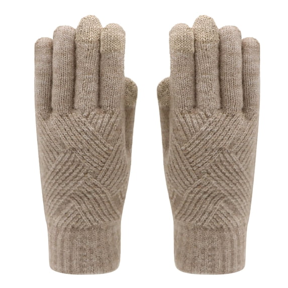 JFGHDG Mitten Snowboard Gloves for Cold Weather Simple Design Gloves for Cold Protection Fleece Lined Gloves Windproof Gloves for Daily Wearing Khaki One Size