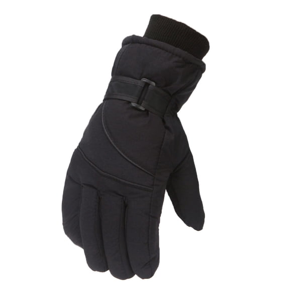 JFGHDG Mittens Basic Gloves for Snowboarding Gloves for Cold Weather Lined Gloves for Severe Cold Thick Gloves Snow Sports Gloves Snow Gloves Thermal Gloves Black One Size