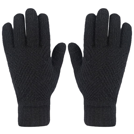 JFGHDG Mittens for Men Snow Gloves Ski Gloves for Cycling Thermal Gloves Lined Gloves for Cold Weather Warm Gloves for Snowboarding Gloves for Outdoor Sports Black One Size
