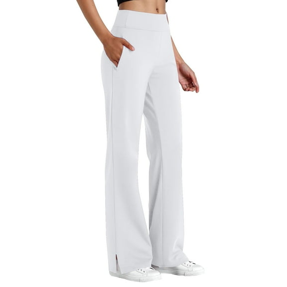 JFGHDG Plus Size Pants for Women Womens Pants Casual Bootcut Jeans for Women Workout Pants Women Wide Leg Pants for Women Flared Leggings for Women Workout Leggings White S