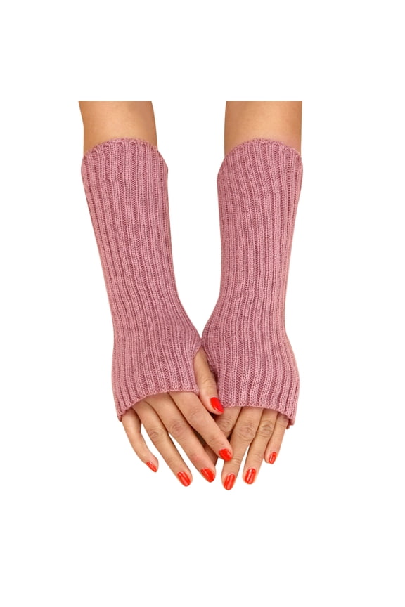 Satin Gloves Women,Arm Warmers,Fingerless Arm Warmers,Satin Gloves Elbow Length,Fairy Gloves,Autumn And Winter Multicolor Wool Long Striped Knit Half Finger Gloves B One Size