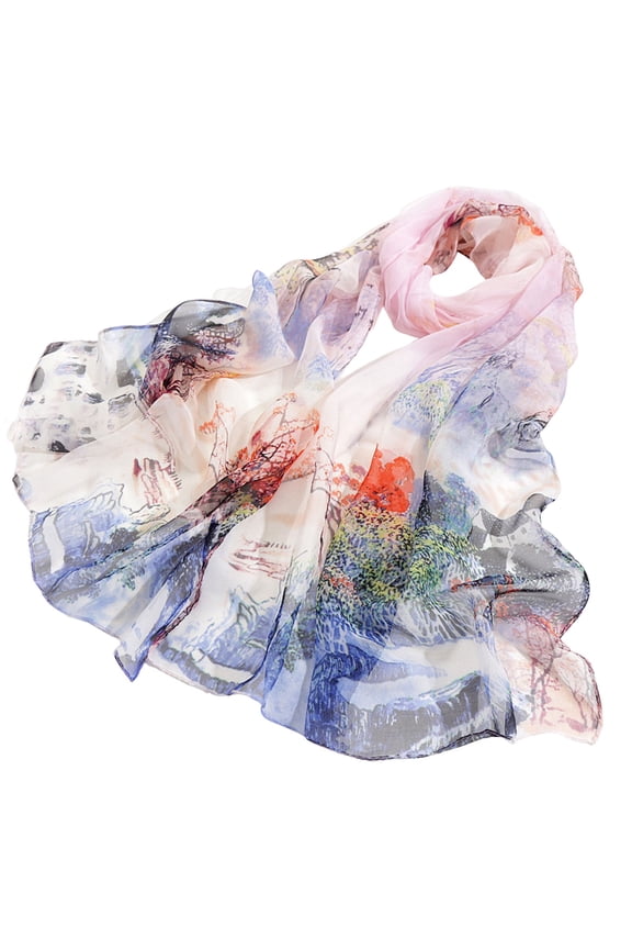 Scarf for Women Sheer Scarfs Fashion Scarves for Women Lightweight Vintage Head Scarf Shade Scarves for Women Sunscreen Shawls Wraps Headscarf Lightweight Shawl Blue One Size