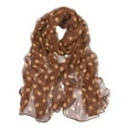 thumbnail image 1 of JFGHDG Scarf for Women Sunscreen Shawls Wraps Sheer Scarfs Travel Scarf Vintage Head Scarf Neck Scarf for Women Bandanas for Women Thin Long Scarf Wraps for Women Headscarf Thin Scarf Brown One Size, 1 of 2