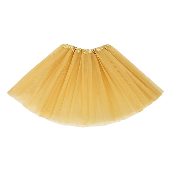 JFGHDG Sequin Skirt Ruffle Skirt Plus Size Tutu Women's Dance Skirts Light Up Tutu Women 80s Costume for Women Yellow Tutu Yellow 2 a