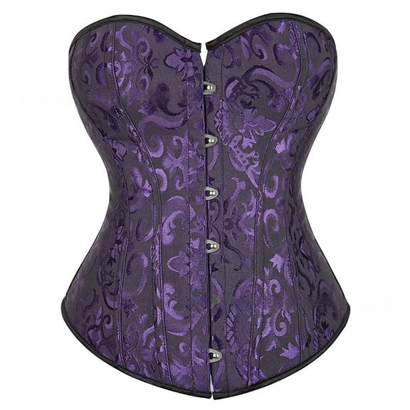 JFGHDG Shapewear Corset Wedding Corset Western Corset Bustier Corset for Renaissance Cordet Top Corset with Straps Dark Purple 7xl