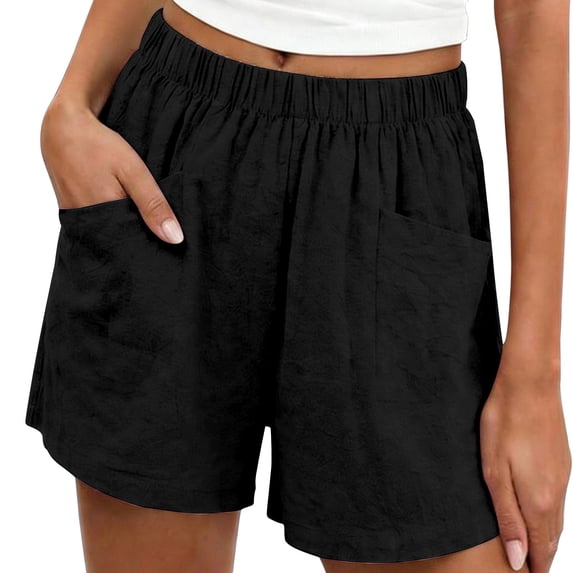 JFGHDG Shorts for Women Womens Pants Golf Shorts Bermuda Shorts for Women Baggy Shorts Gym Shorts Relaxed Fit Shorts Women Comfortable Shorts for Women Summer Shorts Black A