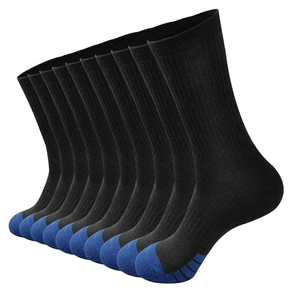 JFGHDG Socks for Women,Grip Socks Soccer,Mid Calf Socks Women,Retro Socks,Sports Socks for Women,Men's Basketball Socks Solid Color Short Socks 5PC Blue One Size