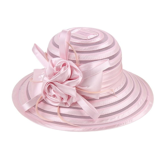 JFGHDG Sombreros Para El Sol De Mujer,Floppy Sun Hats for Women,Sombrero Hats,Hiking Hat Women,Floppy Hats for Women,Mesh Sunshade Hat Flower Hat Sun Dome Large Brim Hat Pink One Size