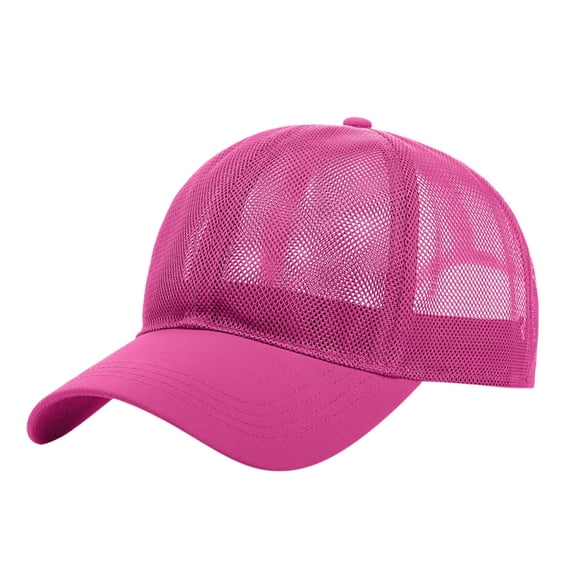JFGHDG Summer Baseball Cap for Men Women Adjustable Breathable Full Mesh Quick Dry Caps Outdoor Golf Running Sports Hat Hot Pink One Size