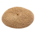thumbnail image 1 of JFGHDG Summer‑style Hollow Crochet Beret Cap Textured Straw‑weave Construction Traditional French Round Shape Small Top Knot Ornament Lightweight Breathable Hat For Dating And Vacation Khaki One Size, 1 of 3
