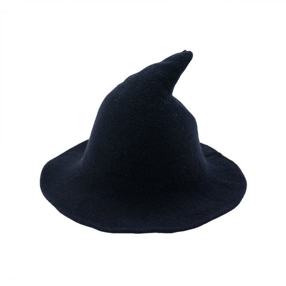 JFGHDG Sun Hats for Women,Wide Brim Hats for Women,Hiking Hat,Beach Hats for Women,Bucket Hats for Woman,Women Witch Hat Foldable Costume Large Brim Crochet Warm Winter Cap Navy One Size
