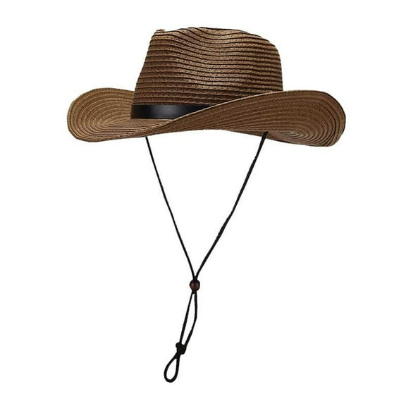 JFGHDG Sun Visors for Women,Visor Hats for Women,Gardening Hat,Wide Brim Sun Hat,Sombreros Para El Sol De Mujer,Go Out To Tour The West Wind Big Belt Decoration Sunblock Hat Brown One Size