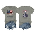 thumbnail image 1 of JFGHDG T Shirts For Women Hawaiian Anniversary Patriotic Shirt Independence Day Flag Casual Top Men'S Independence Day Flag Tee Men'S Casual Printed July 4th Tee Gray M, 1 of 4