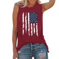 thumbnail image 1 of JFGHDG Tank American Flag Star Stripes Tank Tops Patriotic Print Tank Tops Athletic Racerback Tank Tops Basic Tunic Tank Tops Novelty Funny Tank Tops XL, 1 of 4