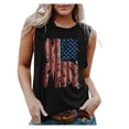 thumbnail image 1 of JFGHDG Tank Tops Sleeveless Tee Tops American Flag Sleeveless Graphic Tees Summer Sleeveless Tops American Flag Crop Sweater Vest Anniversary Sleeveless Tees Black L, 1 of 4