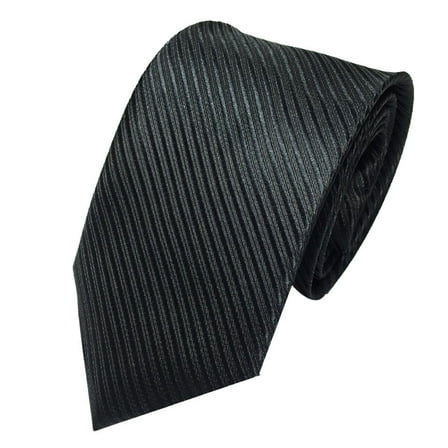JFGHDG Ties for Men,Mens Ties Silk,Neck Ties Mens,Neckties for Men,Silk Ties for Men,Men's Mens Necktie Tie Tie Striped Classic Woven Wedding Tie Black One Size