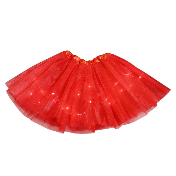 JFGHDG Tulle Skirt Ballerina Tutu Christmas Tutu Ruffle Skirt Running Tutus for Women Ballroom Skirt Red Tutu Woman Red 2 a