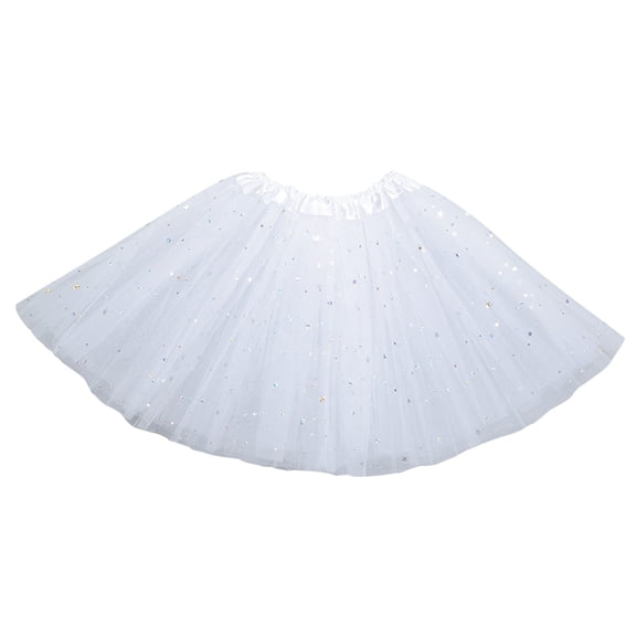 JFGHDG Tulle Skirt Short Tulle Skirts Skirt Tutu Ballet Skirt Tutu Dress Plus Size Tutu White Tulle Skirt White 1 a