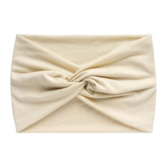 JFGHDG Turban for Women Chemo Headwear for Women Braided Twisted Turbans Head Wraps for Women Hair Bands Undercap with Tie-back Closure Stretchy Twisted Hat Vintage Pleated Headwrap Beige One Size