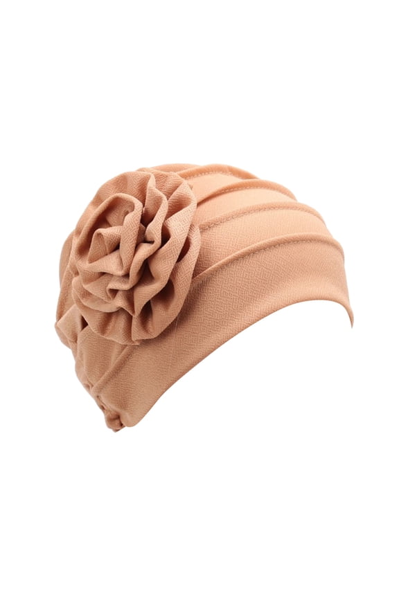 Turban for Women Head Wraps for Women Chemo Headwear for Women Hair Bands Skull Cap Scrub Cap for Women Turban Hats Sweatband for Women Vintage Pleated Headwrap Beanie Hat Beige One Size