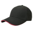 thumbnail image 1 of JFGHDG Unisex Solid Dad Hat White Piping Brim Cotton Adjustable Baseball Cap for Daily Wear Running Camping Sports Watermelon Red A, 1 of 3