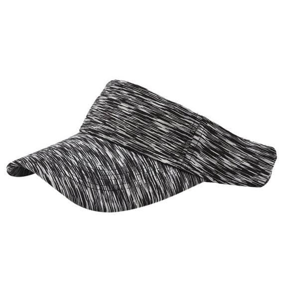 JFGHDG Unisex Sports Sun Visor Hat, Heathered Knit Open Top Cap, Adjustable Lightweight Running Tennis Visor for Men Women Black One Size