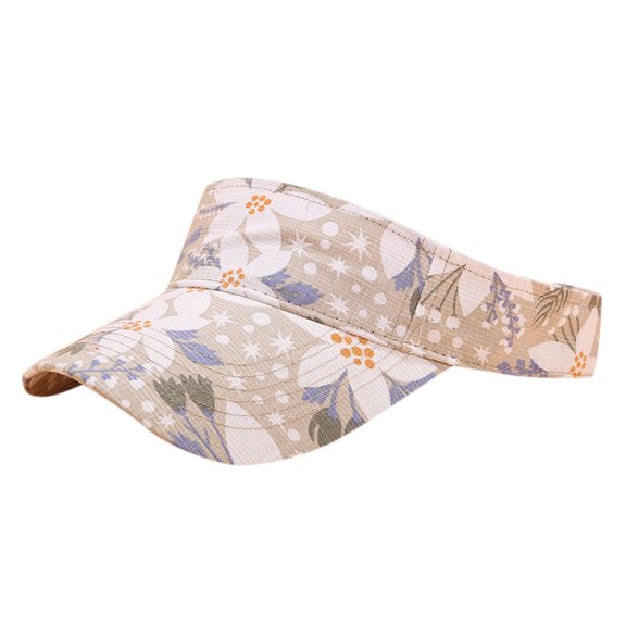 JFGHDG Unisex Tropical Leaf Print Sun Visor Hat, Adjustable Strap Open Top Cap, Lightweight Summer Outdoor Beach Sports Visor for Men Women E One Size