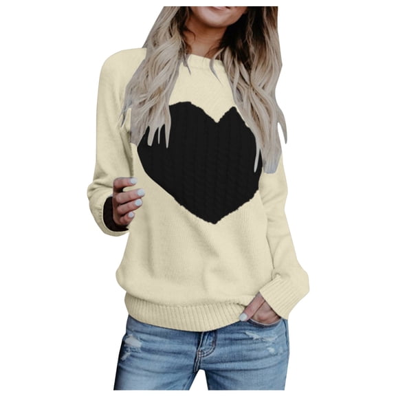 JFGHDG Valentine's Shirts for Women Long Sleeve Tee Shirts for Women's T Shirts Lightweight Sweatshirts for Women Workout Tops for Women Long Sleeve Women Work Tops Khaki L