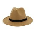 thumbnail image 1 of JFGHDG Vintage Hat,Women Church Hats,Formal Hats for Women,Fedora Hats for Women,Vintage Bucket Hat,with Men Women Outbacks Belt Wide Hat Hats Vintage Buckle Caps Khaki One Size, 1 of 1