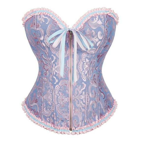 JFGHDG Waist Corset Shapewear Corset Halter Top Strapless Corset Top Western Corset Tops for Women Bustier Shapewear Wedding Corset Blue 3xl