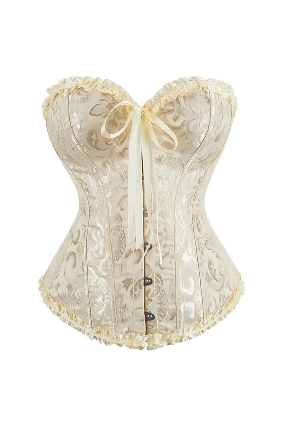 Western Corset Tops for Women Corset Shapewear with Bra Cordet Top Medieval Corset Renaissance Corset Strapless Corset Top Bustier Corset Top Beige Xl
