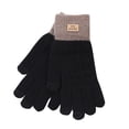 thumbnail image 1 of JFGHDG Winter Gloves Plush Lined Gloves for Warm Styling Solid Color Knit Gloves for Typing Soft Gloves for Daily Wear Cable Knit Gloves for Household Work Black One Size, 1 of 5