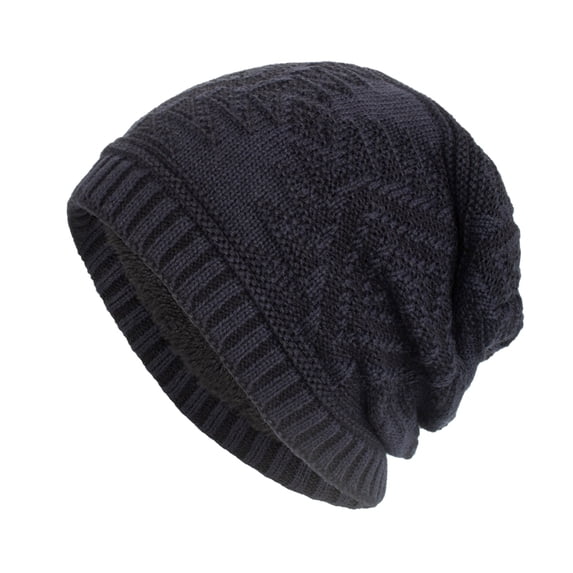 JFGHDG Winter Hats for Men Women, Vintage Rose Pattern Knit Slouchy Beanie Breathable Thin Knit Cap Navy One Size