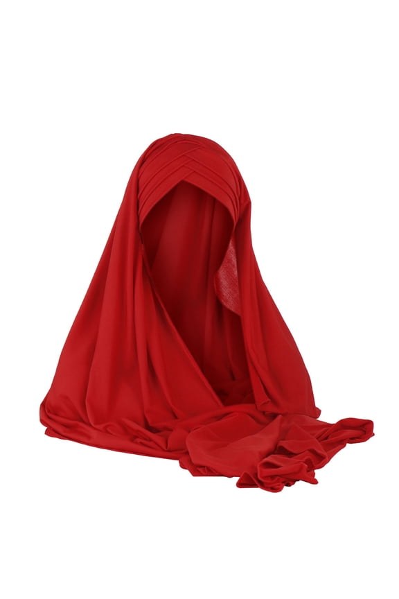 Winter Scarf,Chiffon Scarf,Long Scarf,Large Scarf,Triangle Shawl,Women Hat scarf Wrap Muslim Cap Turban Ruffle Shawl Baseball Caps Red One Size