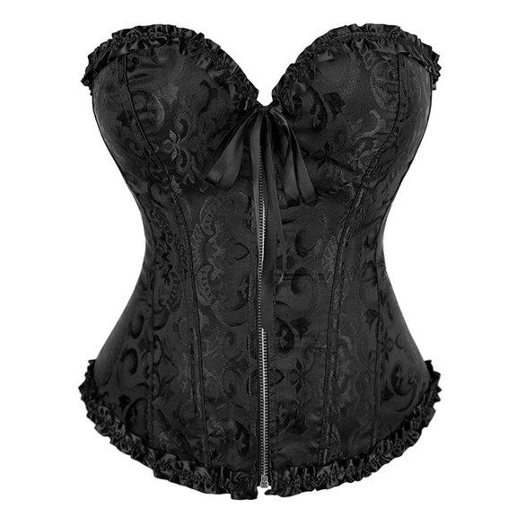 JFGHDG Women Corset Bustier Corset Top Corset Shapewear with Bra Corset Halter Top Overbust Corset Strapless Corset Top Shapewear Corset Black 4xl
