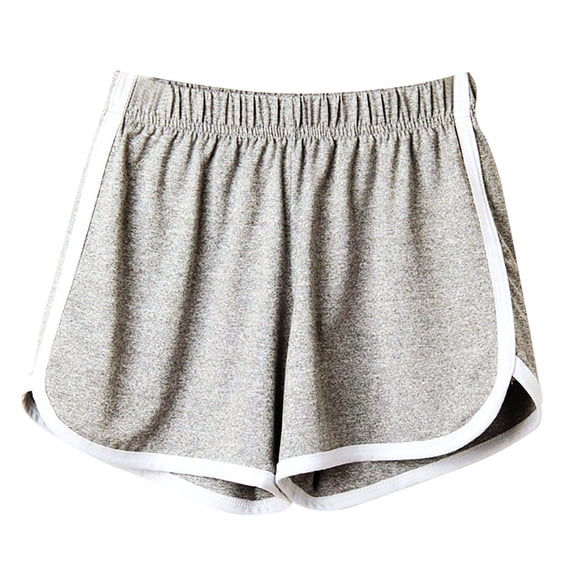 JFGHDG Women Drawstring Flowy Booty Bermuda Work Running Gym Workout Shorts, Gray S