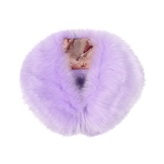 JFGHDG Women Faux Fur Neck Warmer, Fluffy V Shape Faux Fox Fur Collar ...