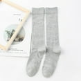 thumbnail image 1 of JFGHDG Women Heather Knee High Socks, Marled Slub Knit Knee‑Length Socks, Soft Rib Cuff Solid Tone Casual Socks for Skirts Boots Daily Outfit K One Size, 1 of 4