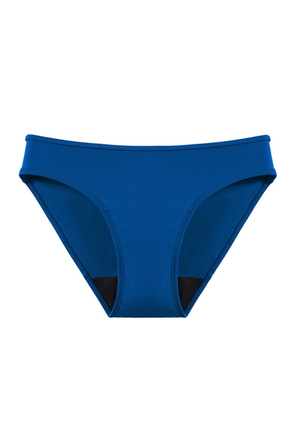 Women's High Waist Cross Front Bikini Bottoms Slim Fit Swim Bottom for Beach Swimming Blue 2XL