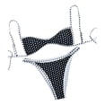 thumbnail image 1 of JFGHDG Women's String High Cut Bikini Set Two Piece Swimsuit Beach White XS, 1 of 1