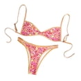 thumbnail image 1 of JFGHDG Women's String Triangle Adjustable Straps Bikini Set Two Piece Swimsuit Orange XS, 1 of 1