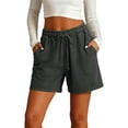 thumbnail image 1 of JFGHDG Women's Sweat Shorts with Pockets Cotton French Terry Drawstring Summer Workout Casual Lounge Beach Shorts with Pockets Dark Gray L, 1 of 8