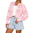 thumbnail image 1 of JFGHDG Women's Valentine's Day Knit Sweater Womens Cardigan Sweaters with Pockets Valentines Sweatshirts for Women Graphic Sweaters Valentine's Day Sweatshirts Sweater Women Plus Size Pink M, 1 of 8