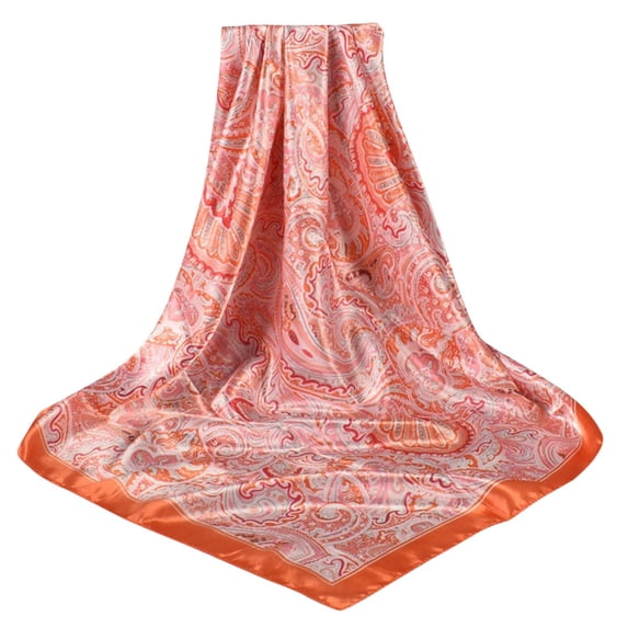 JFGHDG Womens Shawl Wrap Hair Scarves Bandana Scarf Headscarf Large Square Women Scarf Large Square Head Scarves Bandana Scarf Headscarf for Women Large Square Hair Scarf for WomenYellow One Size