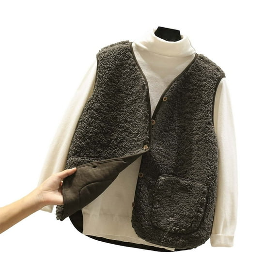JFGHDG Womens Vest Top Sweater Vest Womens Sleeveless Vest Womens Vest Knit Vest Work Vest for Women Fringe Tops for Women Coffee L