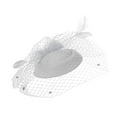 thumbnail image 1 of JFGHDG fascinators hats for women Kentucky Derby Hats Pillbox Hat for Women Derby Hats Veil Hair Clip French Hats Fancy Hat Vintage Hats Flower Headband Gray One Size, 1 of 2