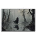 thumbnail image 1 of JFHCQJPK Witch in the Forest Halloween Print Wall Art Poster Witch Decor Vintage Print Dark College Wall Art Victorian Gothic Room Decor Canvas Wall Print8x12in Metal blackFramed, 1 of 8