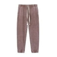 thumbnail image 1 of JFHHQ 2025 New Women's Solid Color Formal Pants High-Waisted Slim Stretch Office Suit Length Casual Trousers Coffee XXL, 1 of 2