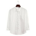 thumbnail image 1 of JFHHQ Men's Camo Work Shirt Men's Autumn Winter Fashion Casual Solid Color Lapel Long Sleeve Shirt top Comfortable formal Business Stylish White XL, 1 of 7